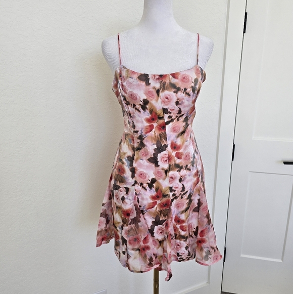 For Love & Lemons  Fallen Floral Mini Dress Large NWT - Picture 2 of 12